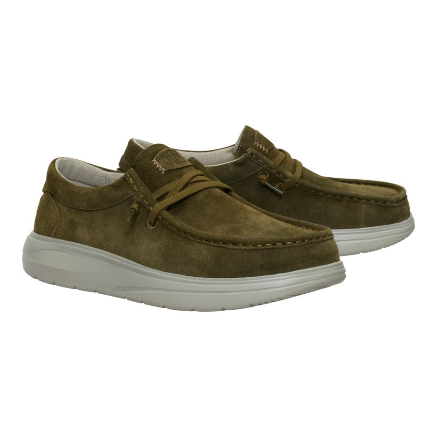 Wally Comf Suede – Dark Olive/Stone Grey - Image 2
