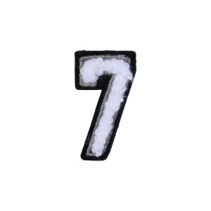 Number 7 Patch – 7 Black/White