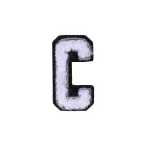 Letter C Patch – C Black/White
