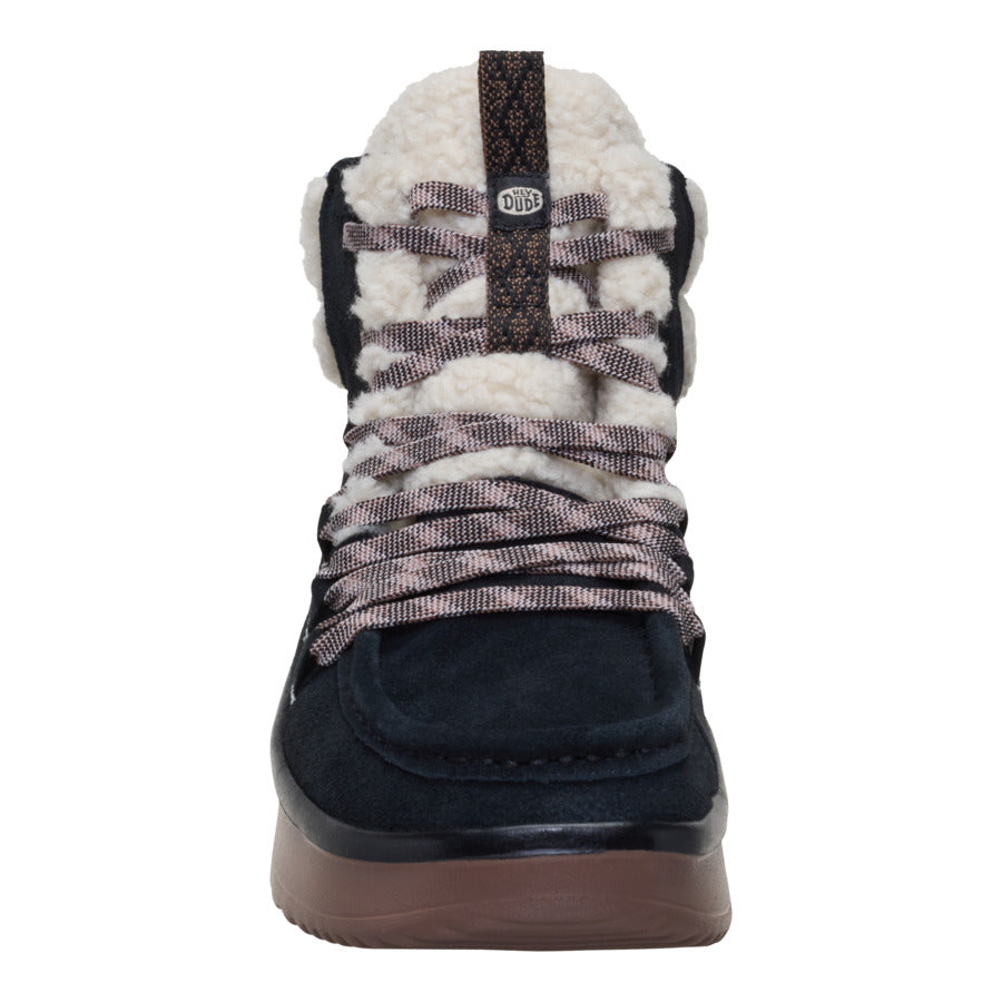 Wendy Peak Apres Suede Cozy Stitch – Black/Tan - Image 4