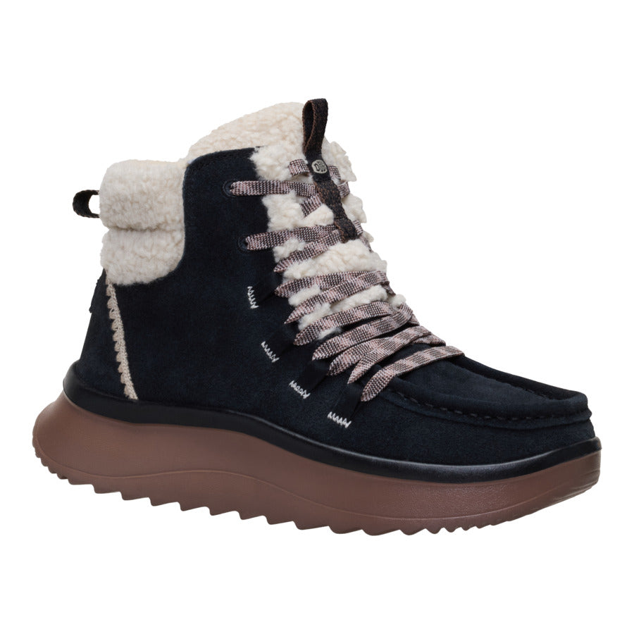 Wendy Peak Apres Suede Cozy Stitch – Black/Tan - Image 7