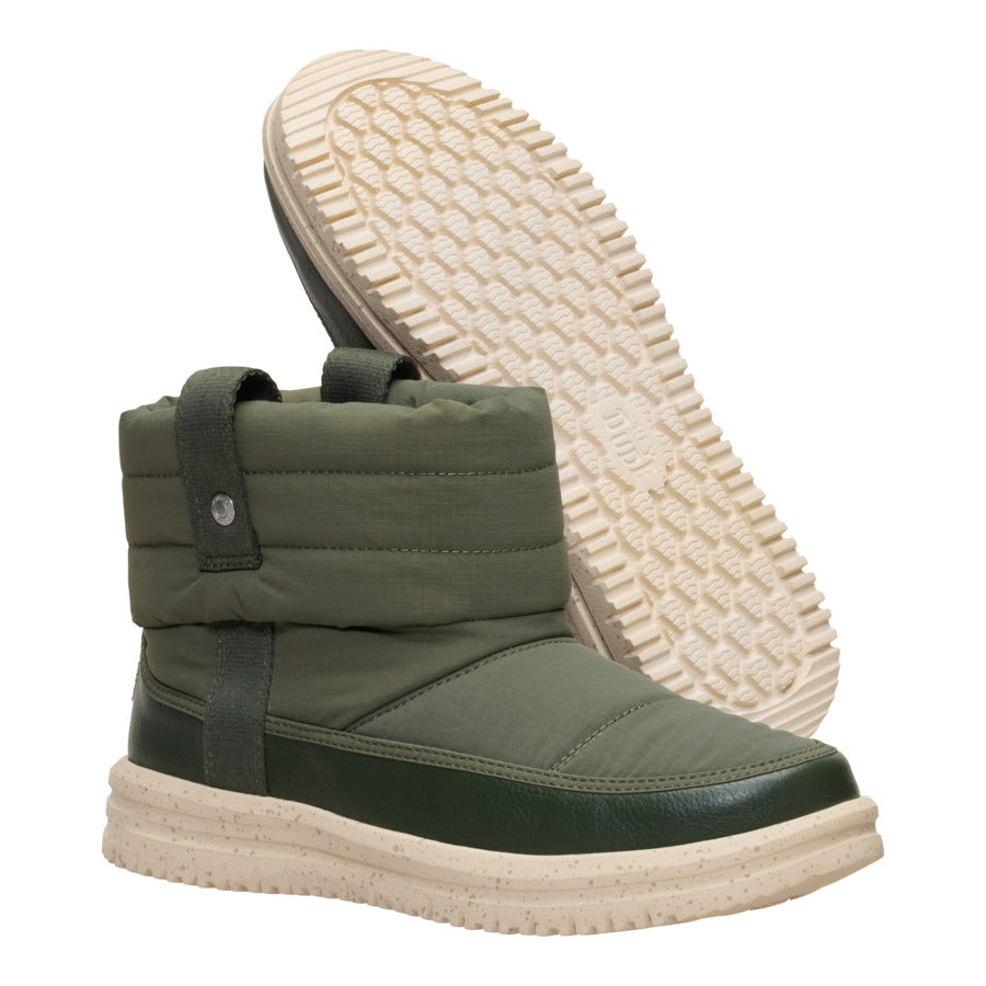 Camden Cuff Nylon Quilt – Dark Olive - Image 3