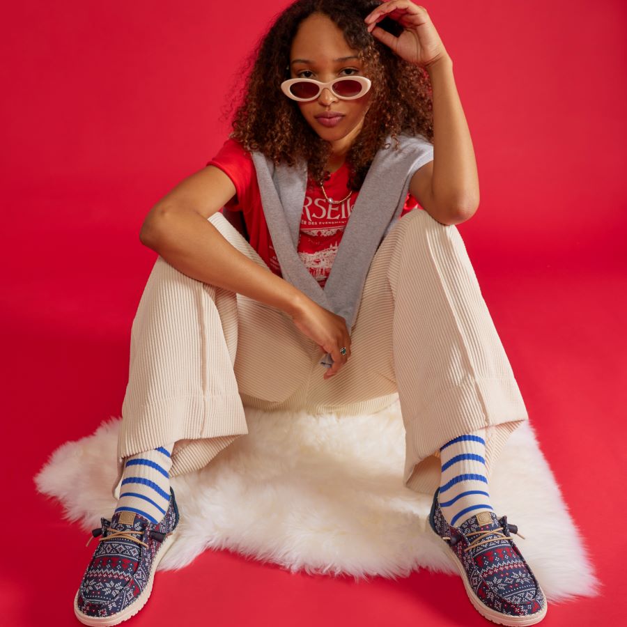 Wendy Winter Sweater – Navy/Multi - Image 2